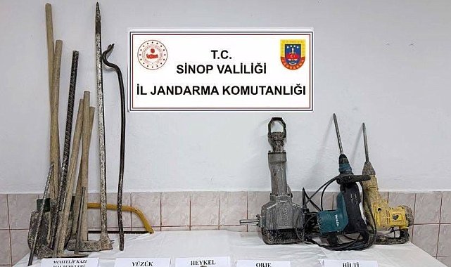 Sinop'ta tarihi eser operasyonu: 3 gözaltı