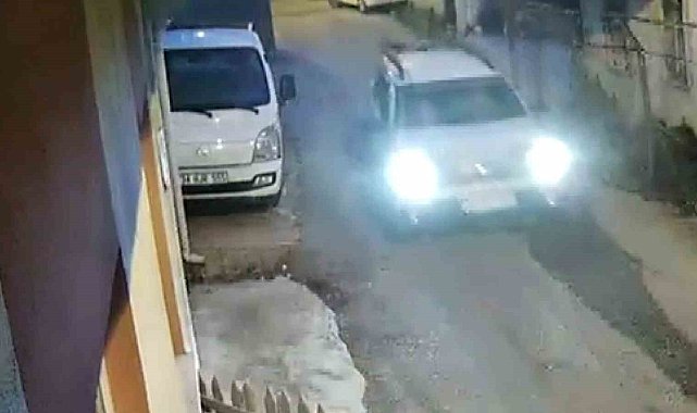 Sinop'ta yavru kediye çarpan araç kamerada