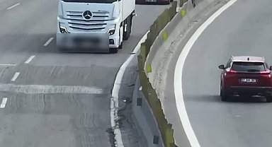 Sol şeridi ihlal eden tır ve kamyon sürücülerine para cezası