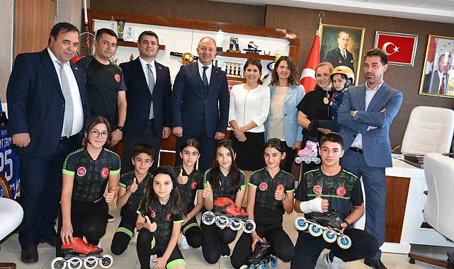 Speed Skating spor kulübü yönetiminden Çakmur'a ziyaret
