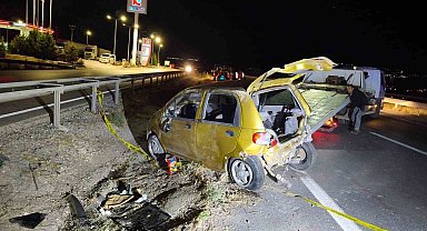 Takla atan otomobil hurdaya döndü: 1 ölü