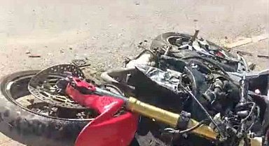 Tamir ettiği motosikletle test sürüşü sırasında kaza yaptı