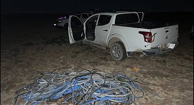 Tarım arazinden 600 bin TL değerinde kablo çalan 2 şahıs tutuklandı