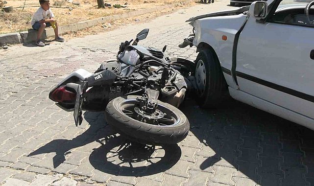 Tavşanlı'da otomobil ile motosikletle çarpıştı: 1 yaralı