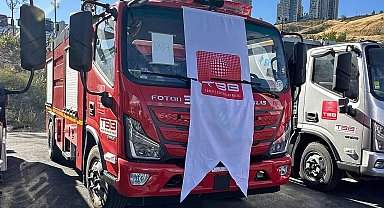 TBB'den Yenikarpuzlu Belediye İtfaiyesi'ne hibe araç