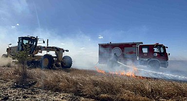 Tekirdağ'da 500 dönüm anız küle döndü