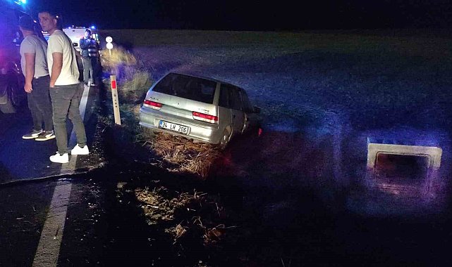 Tekirdağ'da otomobil beton büze çarptı: 2 yaralı