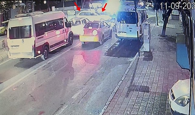 Tekirdağ'da yaya geçidinden yolun karşısına geçen otomobile ceza gecikmedi