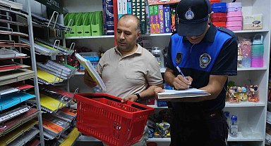 Terme'de okul alışverişine sıkı denetim