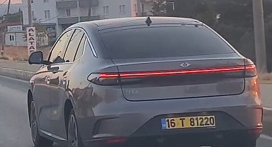 TOGG'un yeni sedan modeli T10F Ayvalık'ta seyir halinde görüntülendi