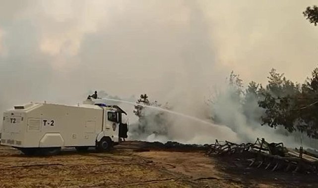 TOMA alevlerle mücadeleye destek verdi