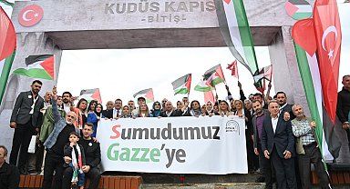 Trabzon Gazze için yürüdü, binlerce kişi tek yürek oldu