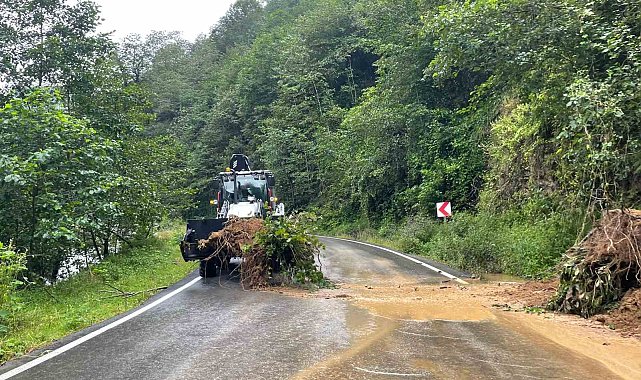 Trabzon'da şiddetli yağış heyelanlara neden oldu