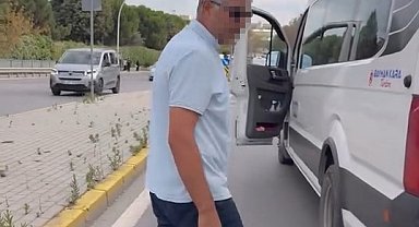 Trafikte servis şoföründen sürücüye tehdit: "Nefesini keserim"