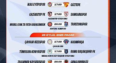 Trendyol Süper Lig'de 7-16. hafta programları açıklandı