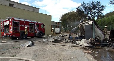 Tüp bomba gibi patladı, çay ocağı alevlere teslim oldu