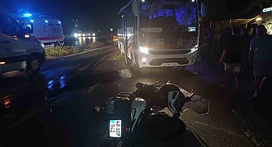 Tur otobüsü karşı şeride geçti: 1 yaralı