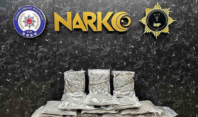 Ümraniye'de uyuşturucu operasyonu: 37 kilo skunk ele geçirildi