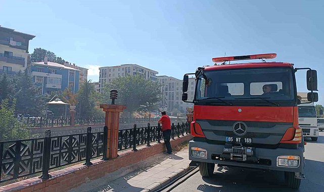 Van'da kuru ot yangını