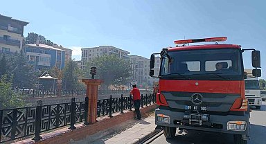 Van'da kuru ot yangını