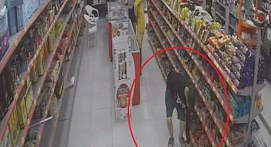 Yaptığıyla şaşırtan hırsız, 100 TL'lik enerji içeceği ve bisküvi çaldı: O anlar kamerada