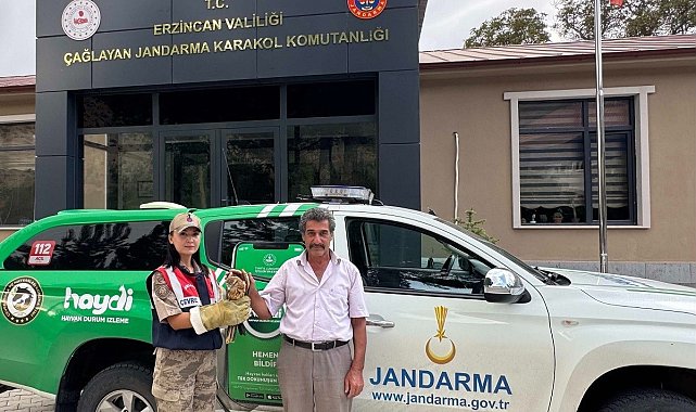 Yaralı Şahin'e jandarmadan şefkat eli