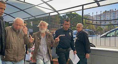 Yaşlı adamı darp eden şahıs adliye girişinde gazetecilere kendini savundu