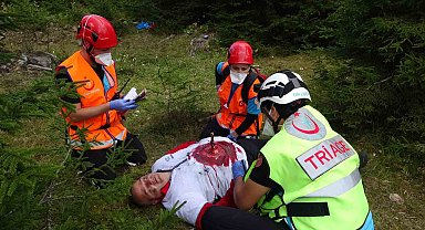 Yaylada gerçeği aratmayan tatbikat