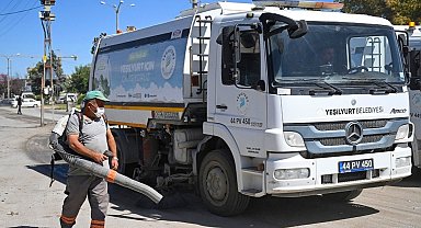 Yeşilyurt Belediyesi'nin temizlik seferberliği sürüyor