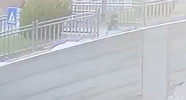 Yola fırlayan çocuk aracın altında kalmaktan son anda kurtuldu