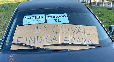 10 çuval fındık getirene araba