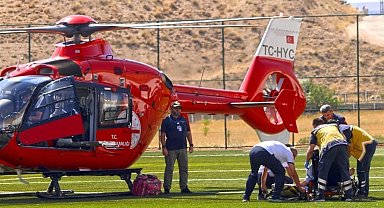 100 kilometre uzaklıktaki hastaya hava ambulansı ulaştı