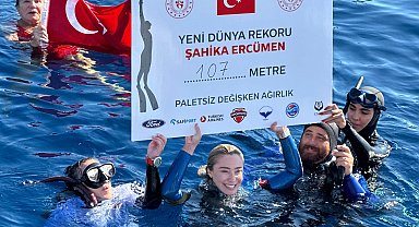 107 metrede paletsiz 'Şahika' rekor!