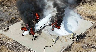 'Uçak kaza kırıma uğradı' tatbikatı nefes kesti