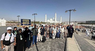 41 yıllık evli ulu çınarların kutsal yolculuğu'nun Medine bölümü tamamlandı