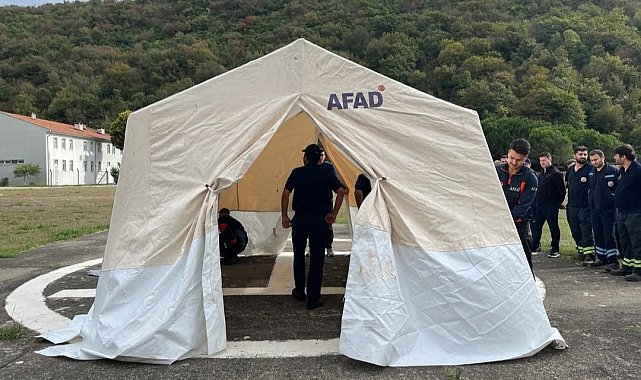 AFAD'dan çadır kurma eğitimi