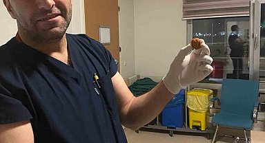 Ağrı'da yuttuğu ceviz yemek borusundan çıkarıldı