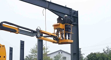 Ağustos'ta temeli atılan pazar ve fuar alanının inşaatı tamamlanıyor