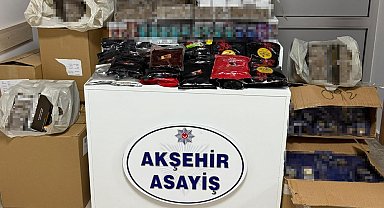Akşehir'de gümrük kaçağı sigara operasyonu