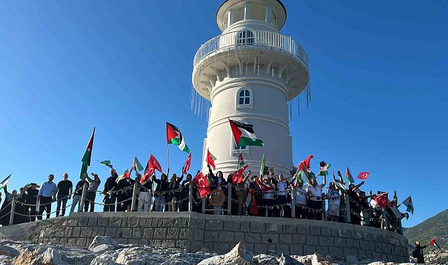 Alanya'da Gazze'ye destek yürüyüşü