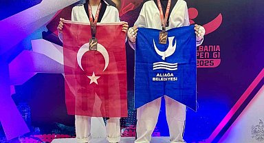 Aliağalı taekwondoculardan iki madalya
