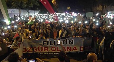 Amasya'da 5 binden fazla kişinin katılımıyla Filistin'e destek yürüyüşü düzenlendi