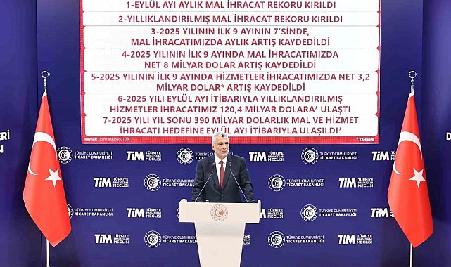 Bakan Bolat: "Eylül ayında hem aylık hem de yıllıklandırılmış mal ihracatında rekor kırdık"