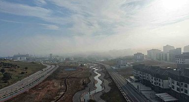 Bandırma beyaza büründü şehir yoğun sis altında kaldı