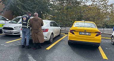Başakşehir'de sürücüyü tehdit eden taksici yakalandı