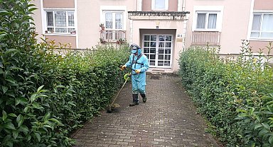 Başiskele'de yeşil alanlara bakım