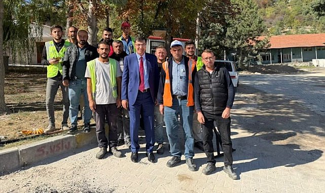 Başkan Kahveci, Gökçimen Parkı çevresindeki asfalt çalışmalarını inceledi