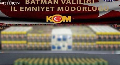 Batman'da minibüste çok sayıda kaçak ürün ele geçirildi