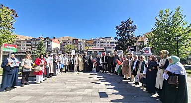 Bayburt'ta 'Gazze için Sessiz Çığlık' etkinliğiyle İsrail protesto edildi