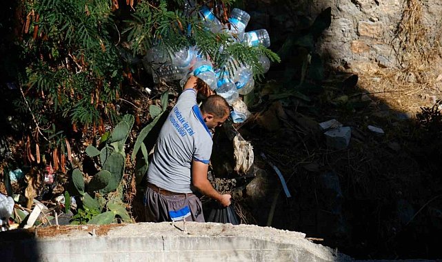Belediye ekiplerinden derelerde temizlik çalışmaları